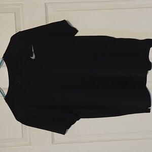 Nike Dark Heatheted Black Dri-Fit Tee with Logo